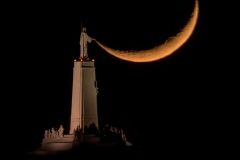 puesta Luna cenicienta Cerro de los Angeles Getafe Madrid