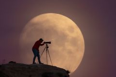 silueta fullmoon luna llena fotografo