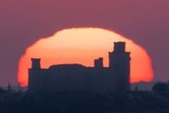 silueta sol castillo barcience toledo