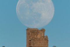 fullmoon Luna llena Torre del Telegrafo Perales de Taju&ntilde;a