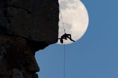 silueta fullmoon luna llena bailarina escalador