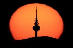 Silueta sol piruli puesta Madrid
